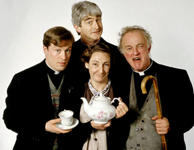 The cast of Father Ted