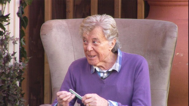 Lionel Blair in the Big Brother garden