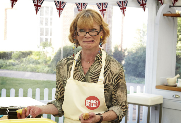 Samantha Bond on Sport Relief Bake Off