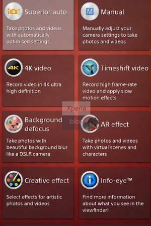 Purported screenshot from the Sony Xperia Z2