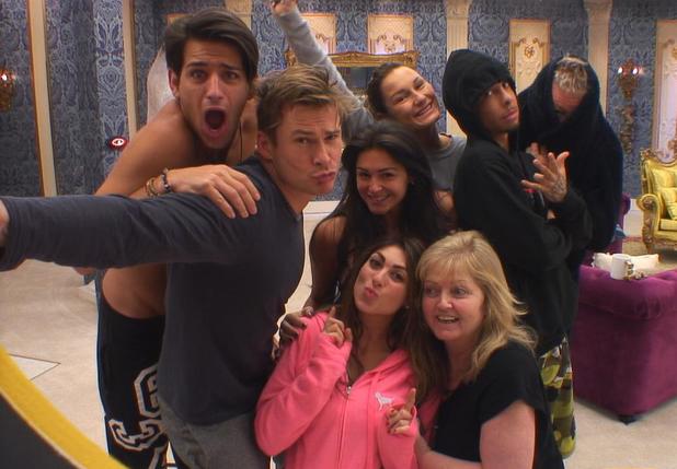 Housemates during the selfie task.