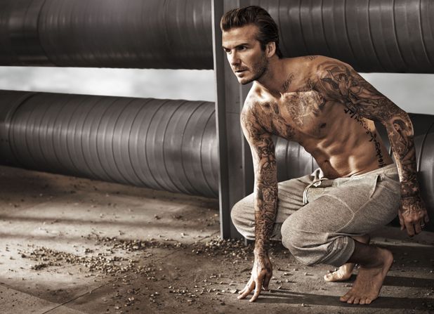 David Beckham poses for H&M