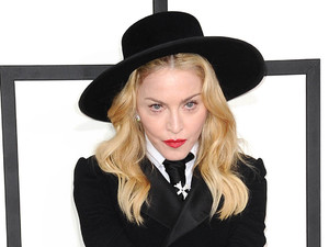 Madonna arrives at the 56th annual Grammy Awards