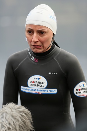 Davina McCall begins day 3 of her BT Sport Relief Challenge