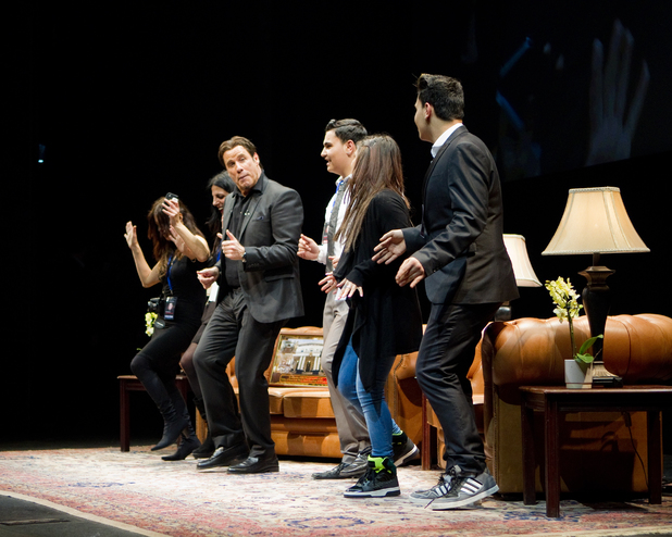 John Travolta dances at A Conversation With John Travolta