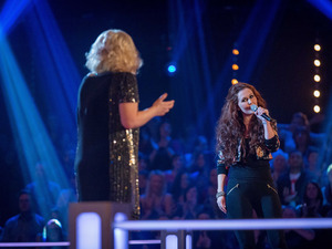 Sally Barker and Talia Smith battle on The Voice