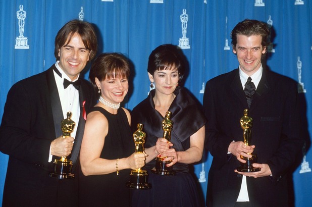 Peter Capaldi with his oscar at the 67th Academy Award Ceremony
