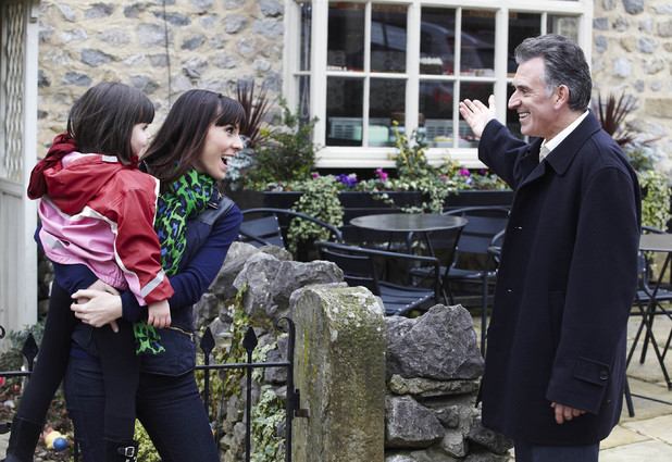 Donna arrives back in the vilage