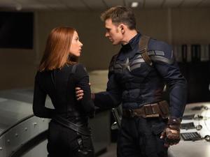 Chris Evans, Scarlett Johansson in Captain America: The Winter Soldier