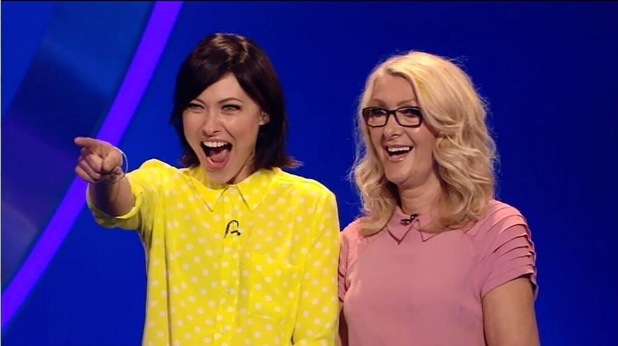 Emma Willis and her mum on Catchphrase