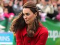 The Duchess of Cambridge shows off cricket skills in heels during official tour.