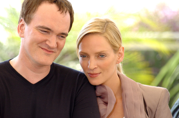 CANNES, FRANCE - MAY 16: Director Quentin Tarantino and actress Uma Thurman attend Photocall for the movie 'Kill Bill 2' at The 57th Annual Cannes Film Festival on May 16, 2004 in Cannes, France. (Photo by Pascal Le Segretain/Getty Images