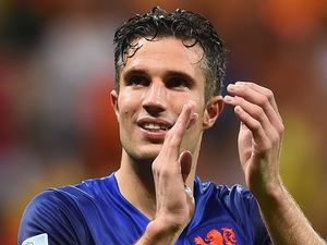 Robin Van Persie during the Spain vs Netherlands World Cup 2014 game