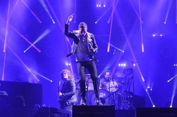 The Killers perform on stage at V festival 2014