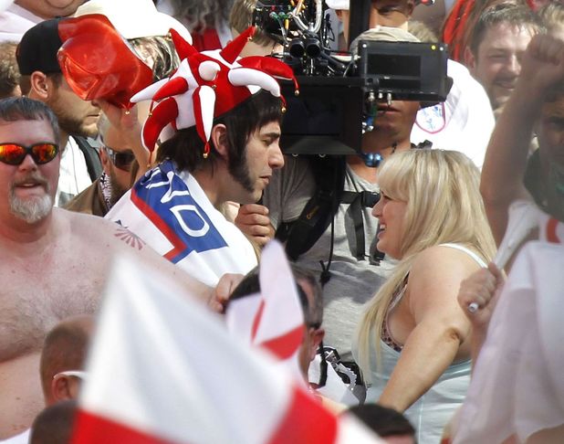 'Grimsby' on set Filming, Cape Town, South Africa - 17 Aug 2014Sacha Baron Cohen and Rebel Wilson kiss
17 Aug 2014
