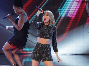 Taylor Swift performs on the first results show of The X Factor 2014