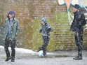 Jack P Shepherd, Sean Ward and Harry McDermott are spotted working on location.