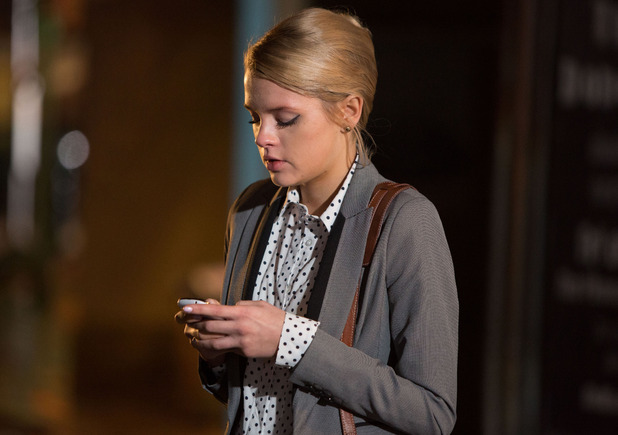 Lucy sends a text to someone