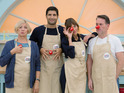 Alexa Chung, Chris Moyles, Kayvan Novak and Victoria Wood hit the Bake Off tent.