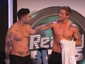The X Factor and TOWIE stars whip off their shirts to compare physiques.