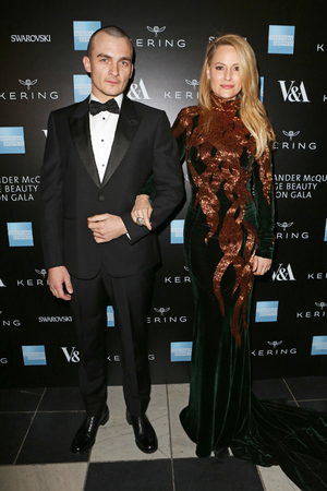 Rupert Friend & Aimee Mullins at the Alexander McQueen: Savage Beauty Fahsion Gala at the V&A
