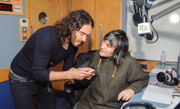 Russell Brand & Noel Fielding during Russell Brand's XFM radio show