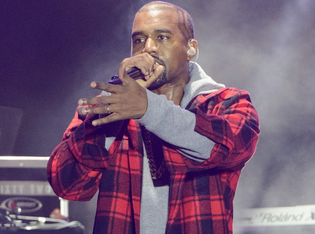 Kanye West performing