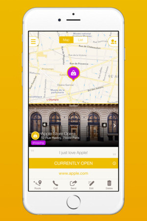 Mapstr app for iOS