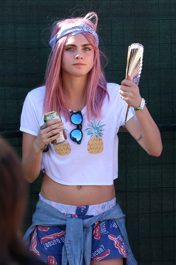 Cara Delevingne at St-Vincent's Osheaga concert