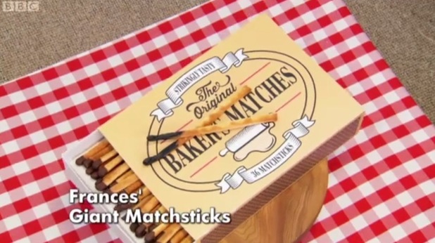 Frances' matchsticks on The Great British Bake Off