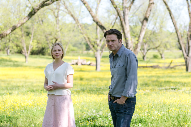 Adelaide Clemens (left) and Aden Young (right) in Rectify (season 2, episode 8)