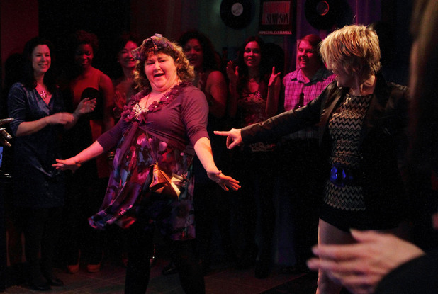 Heather and Shirley perform their dance routine. - EastEnders: 4393: ...