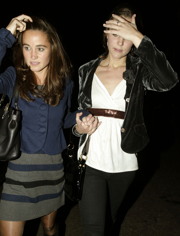Kate (right) and Pippa Middleton spotted leaving Kings Road club ...