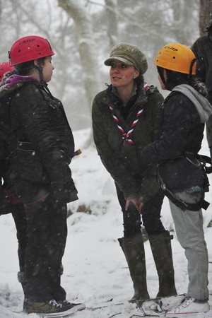 Duchess of Cambridge, Cub Scouts at the Great Tower Scout Camp near Newby Bridge in Cumbria 