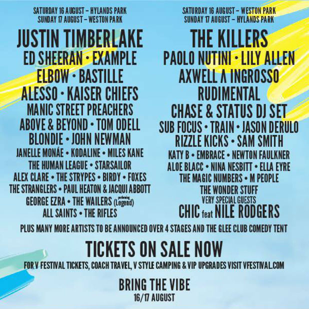 V Festival 2014: Which acts will play which day? - Music News - Digital Spy